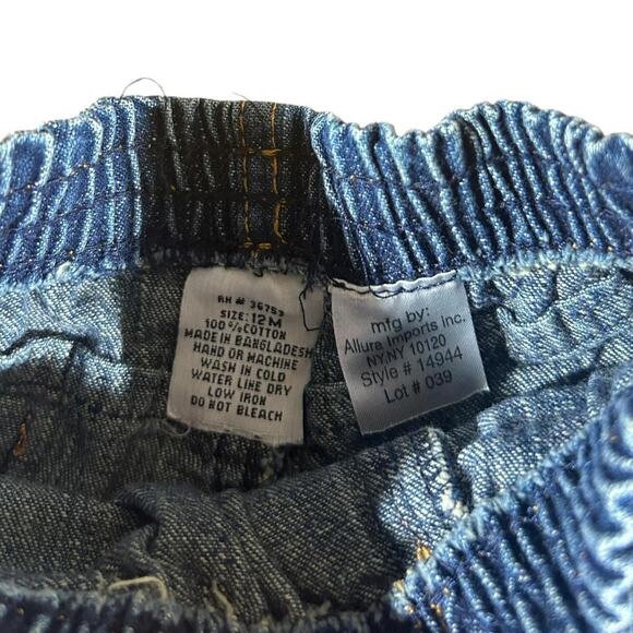 50 Fifty Y2K Embroidered Baggy Baby Cargo Denim Shorts - Picture 4 of 4